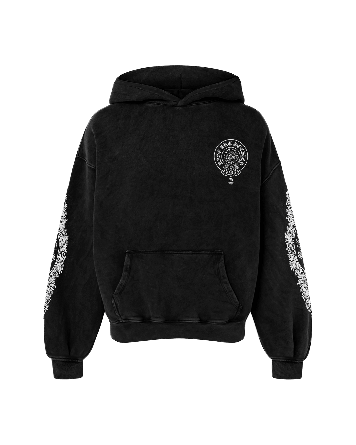 ANTISOCIAL OVERSIZED FADED HOODIE BLACK - Drip by Rage