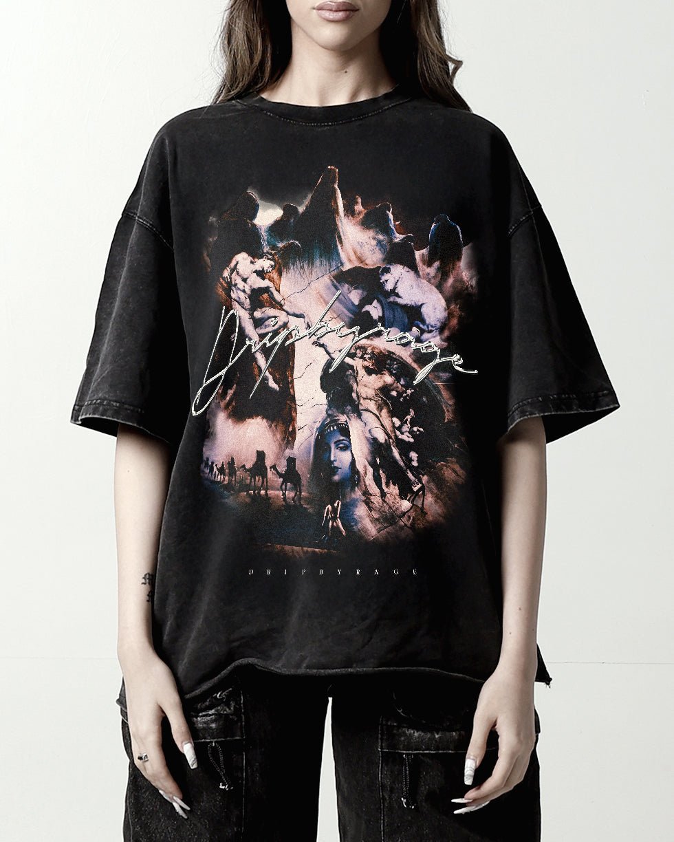 ATTACHMENT OVERSIZED FADED T-SHIRT - Drip by Rage