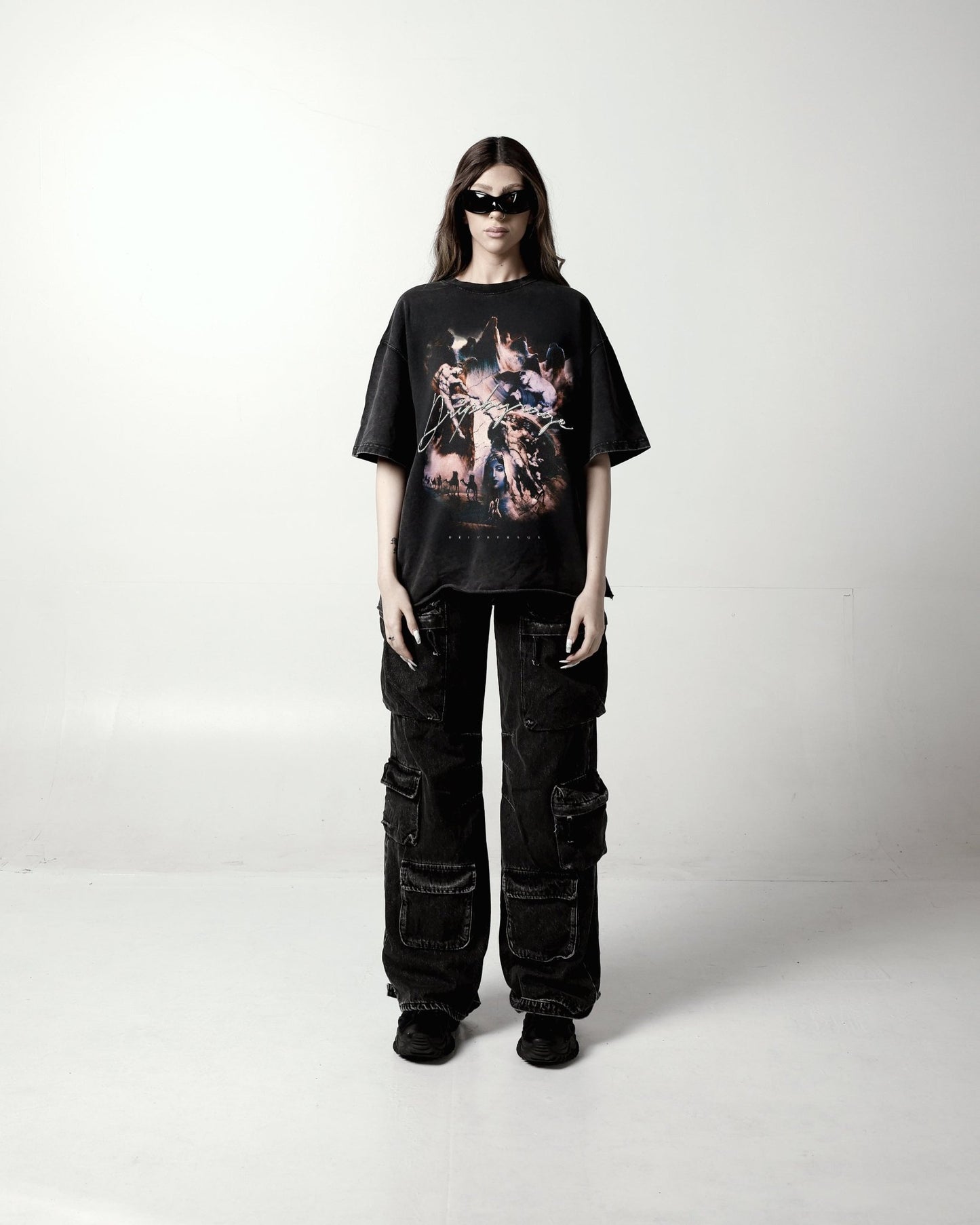 ATTACHMENT OVERSIZED FADED T-SHIRT - Drip by Rage