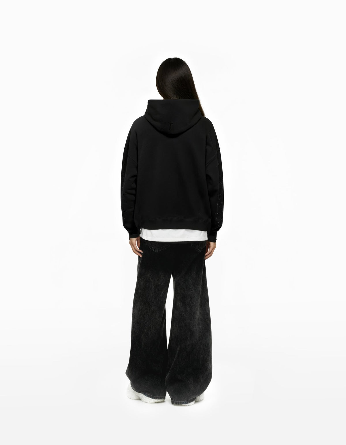 AURA STAR BIG PRINT SUN FADED BOXY HOODIE - Drip by Rage