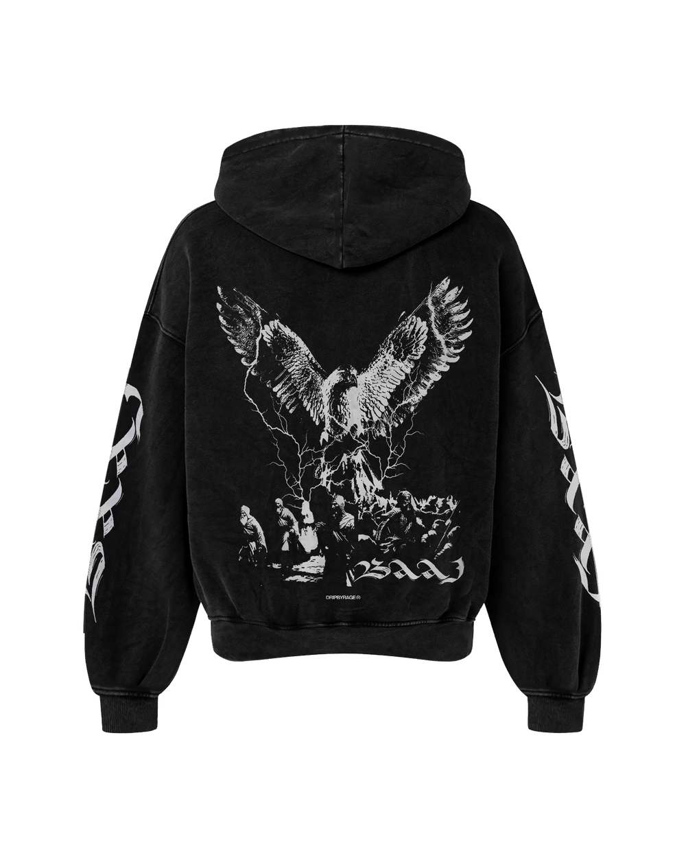 BAAJ OVERSIZED FADED HOODIE BLACK - Drip by Rage