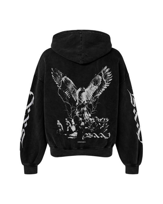 BAAJ OVERSIZED FADED HOODIE BLACK - Drip by Rage