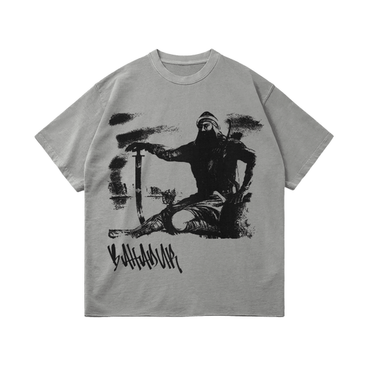 BAHADUR OVERSIZED FADED T-SHIRT GREY - Drip by Rage