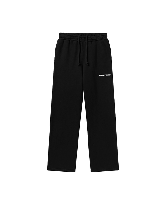 BLACK HEAVY RELAXED STRAIGHT SWEATPANTS - Drip by Rage