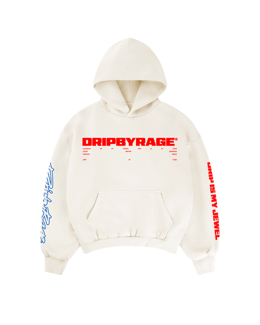 BLUE JEWEL SUN FADED BOXY HOODIE - Drip by Rage