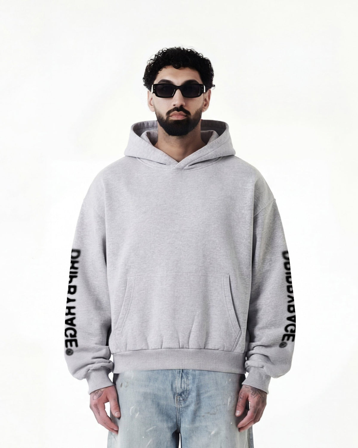 BLURRED BOXY FIT HOODIE - Drip by Rage
