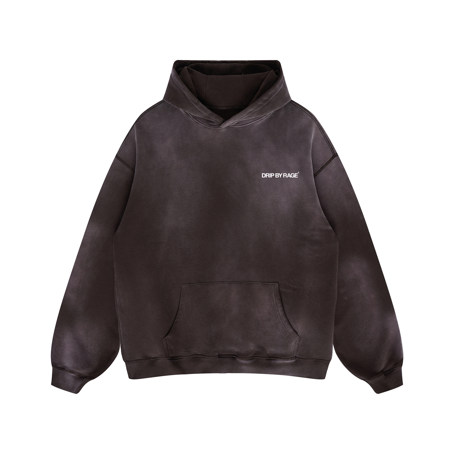 BROWN FADED OVERSIZED PREMIUM HOODIE