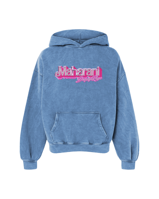 BROWN BARBIE OVERSIZED WASHED HOODIE BLUE - Drip by Rage