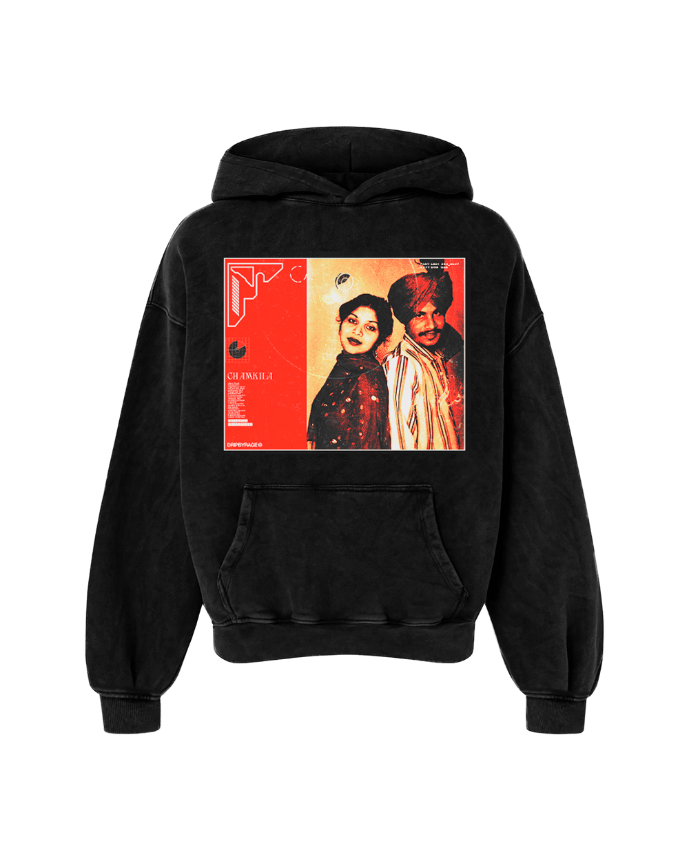 CHAMKILA OVERSIZED FADED HOODIE BLACK - Drip by Rage