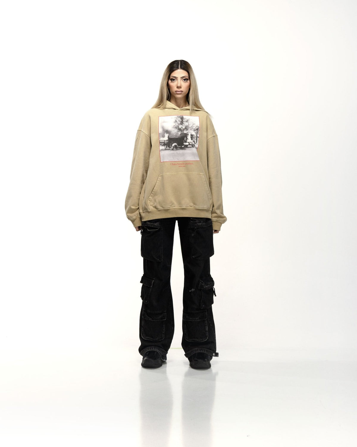 CHAOS OVERSIZED FADED HOODIE - Drip by Rage