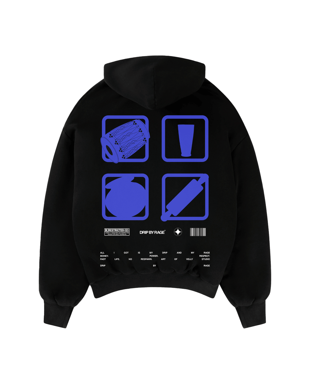 CHOBBAR SUN FADED BOXY HOODIE - Drip by Rage