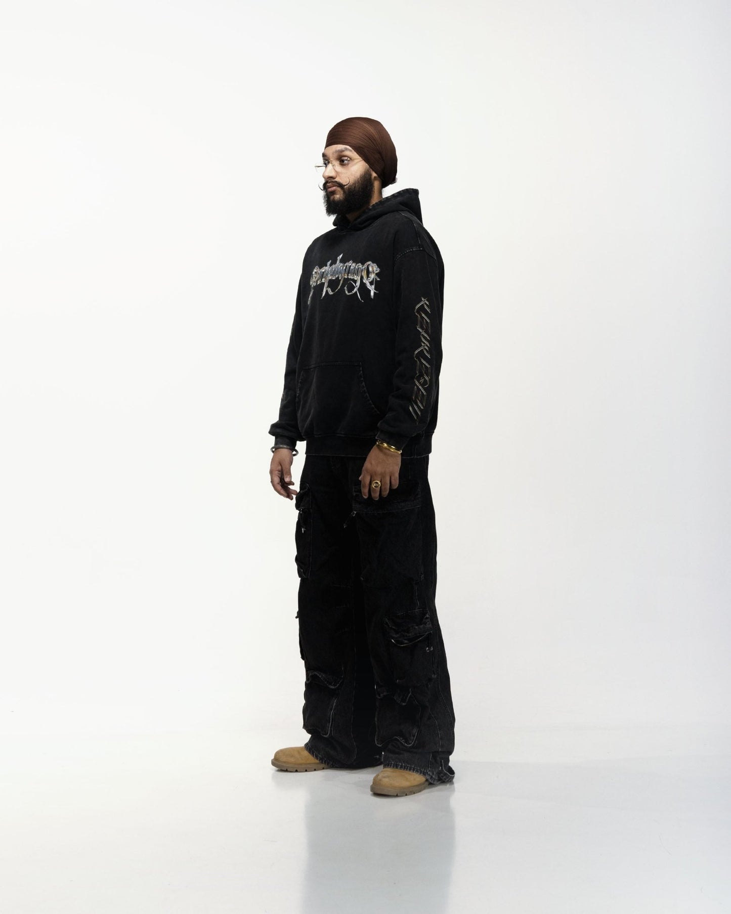 CHROME DRIP OVERSIZED FADED HOODIE - Drip by Rage