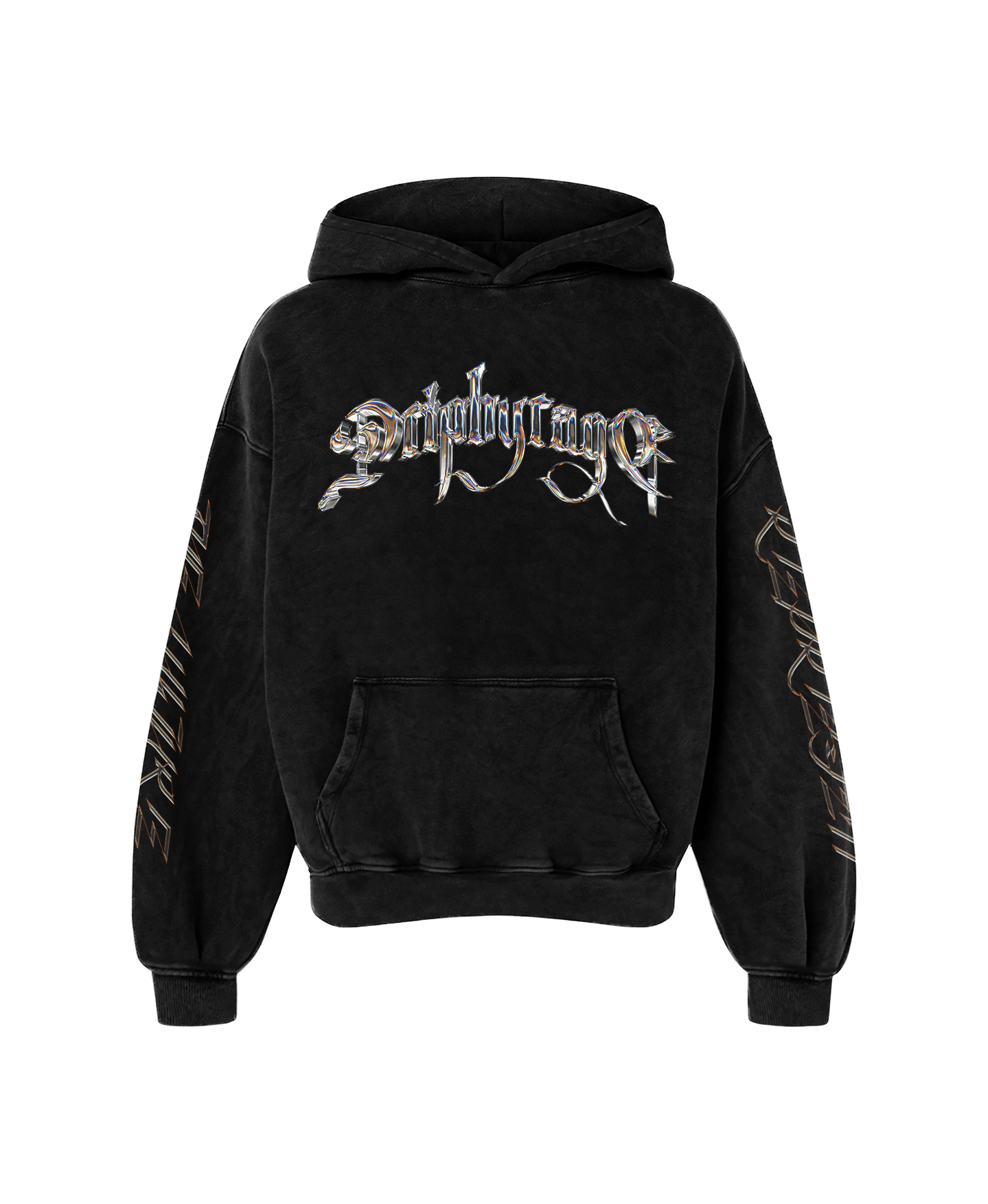CHROME DRIP OVERSIZED FADED HOODIE - Drip by Rage
