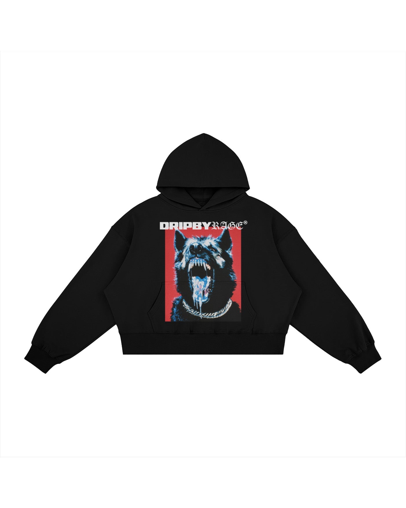 CHROME RAGE BOXY FLEECE HOODIE - Drip by Rage