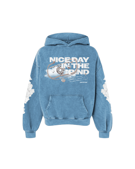 CLOUDY OVERSIZED WASHED HOODIE - Drip by Rage