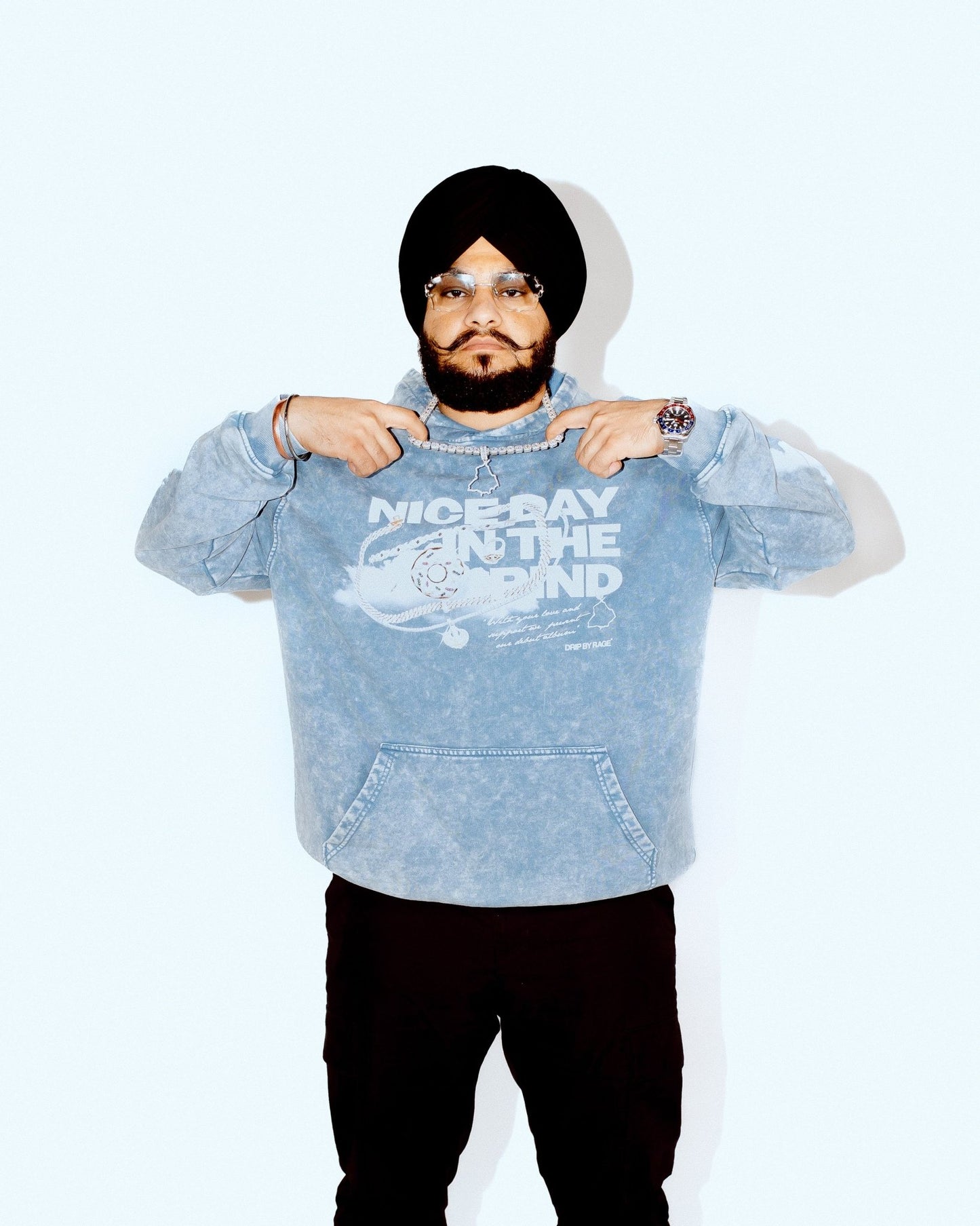 CLOUDY OVERSIZED WASHED HOODIE - Drip by Rage