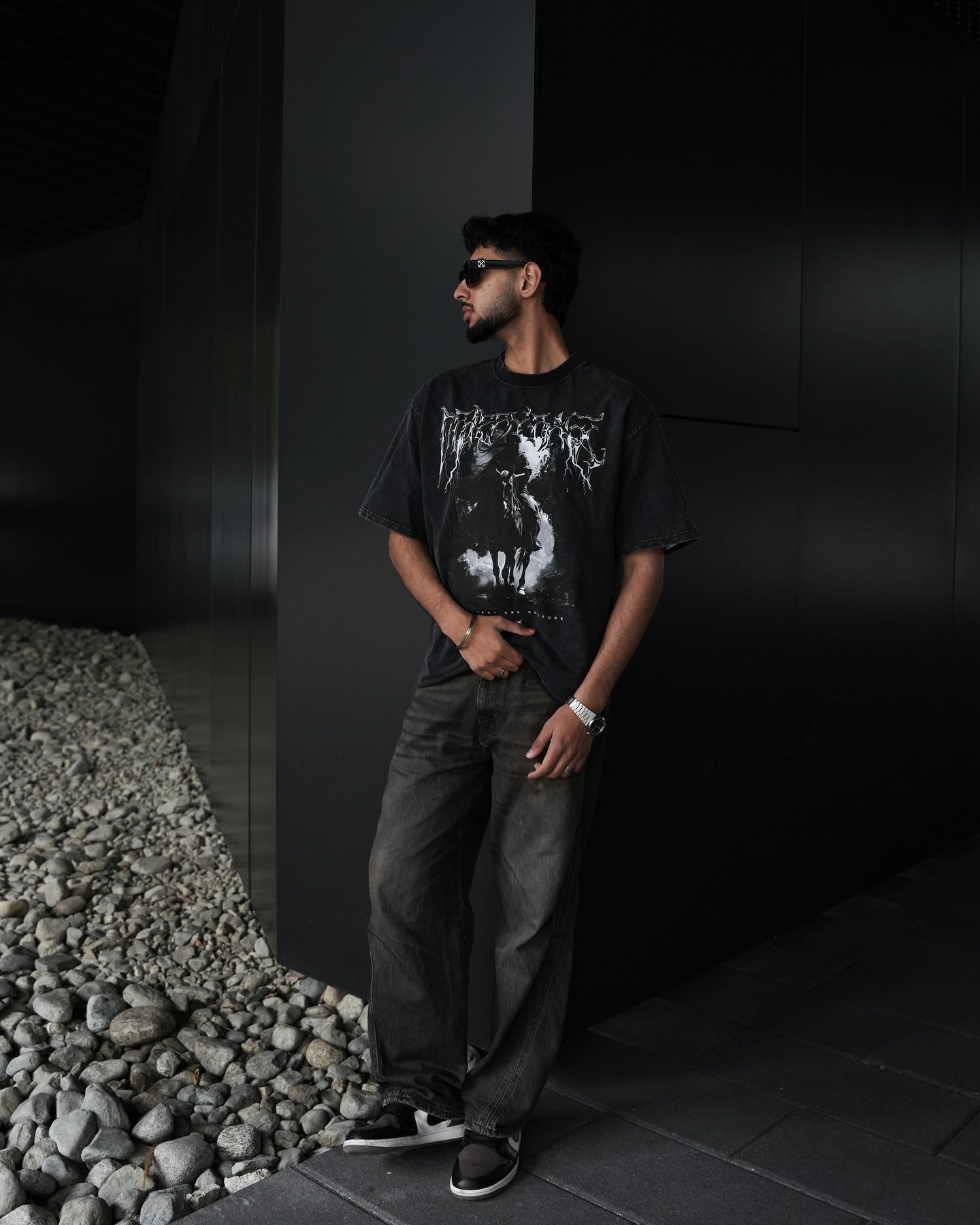 DARK FLAME OVERSIZED FADED T-SHIRT - Drip by Rage