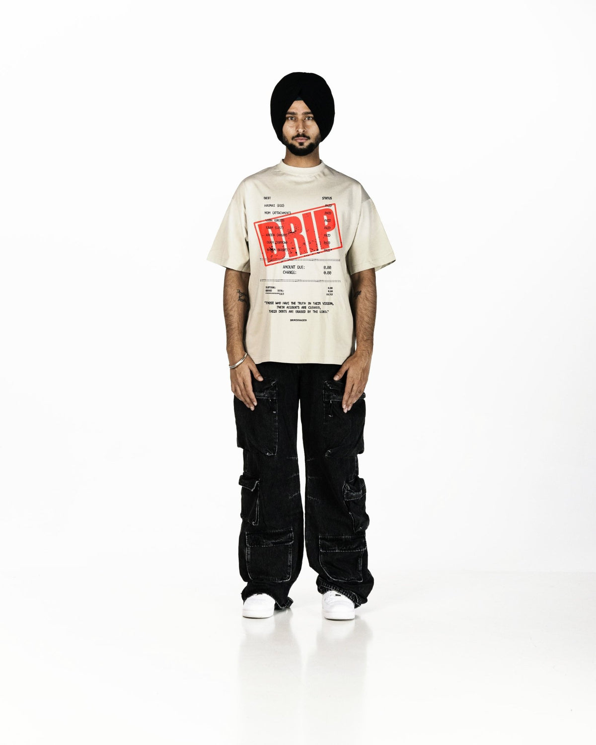 DEBTS OVERSIZED BOXY T-SHIRT - Drip by Rage