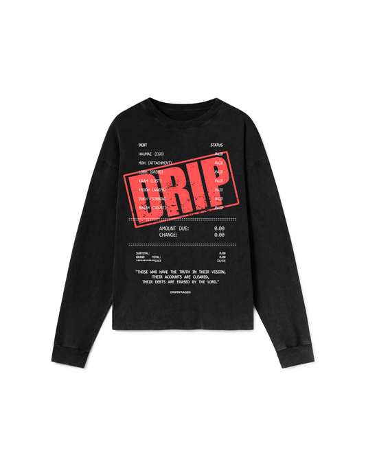 DEBTS OVERSIZED FADED LONG SLEEVE - Drip by Rage