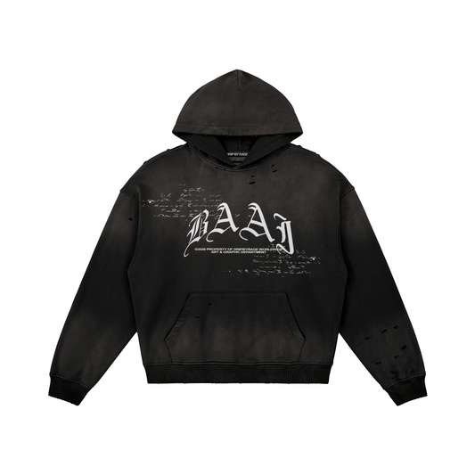 DESTINY OVERSIZED DISTRESSED WASHED HOODIE - Drip by Rage