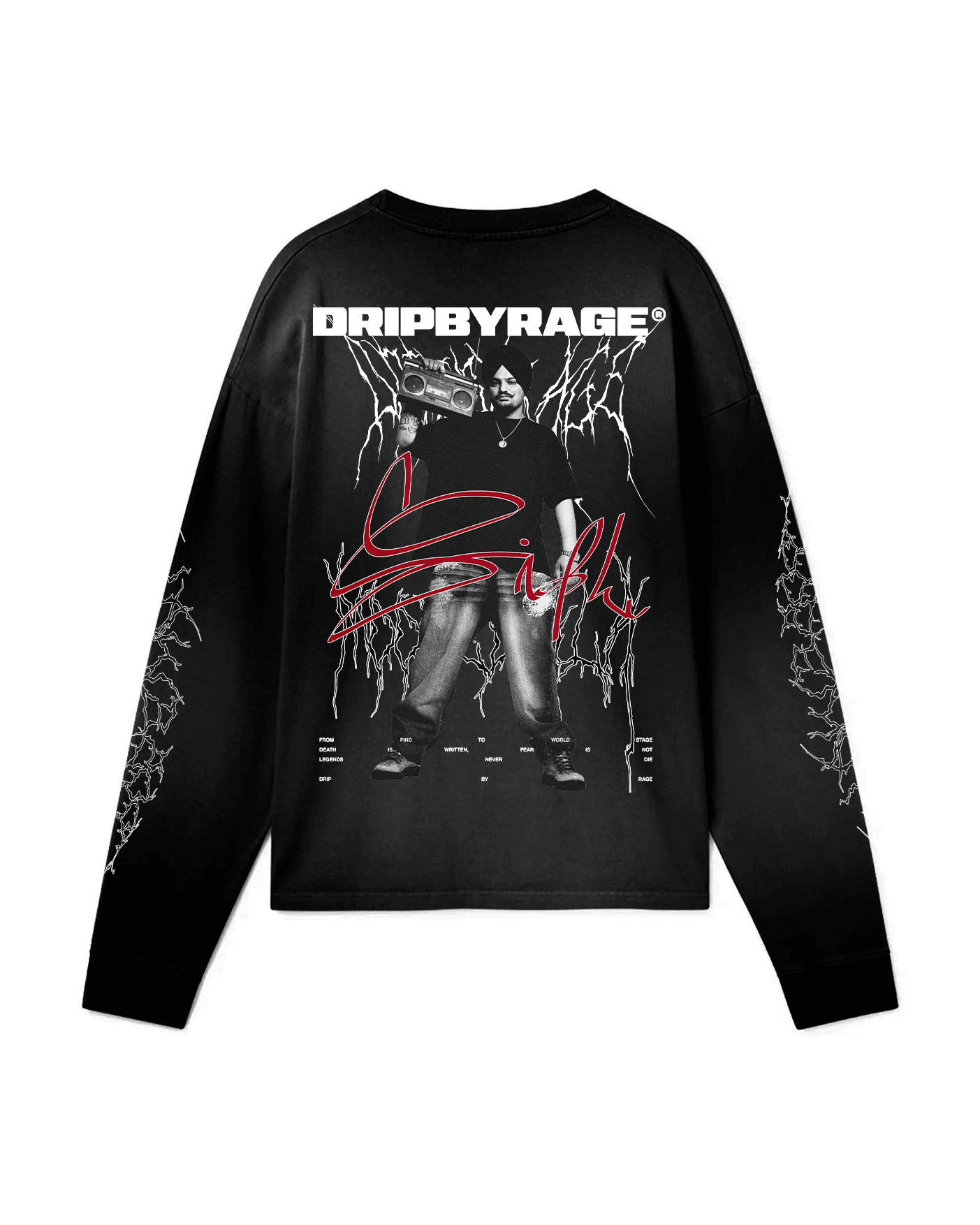 DEVIL SIDHU FADED LONG SLEEVE - Drip by Rage