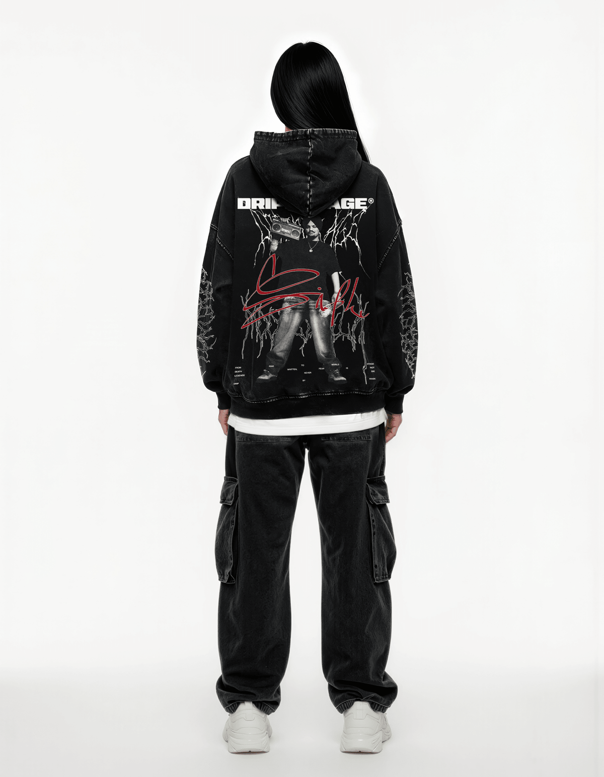DEVIL SIDHU OVERSIZED FADED HOODIE - Drip by Rage