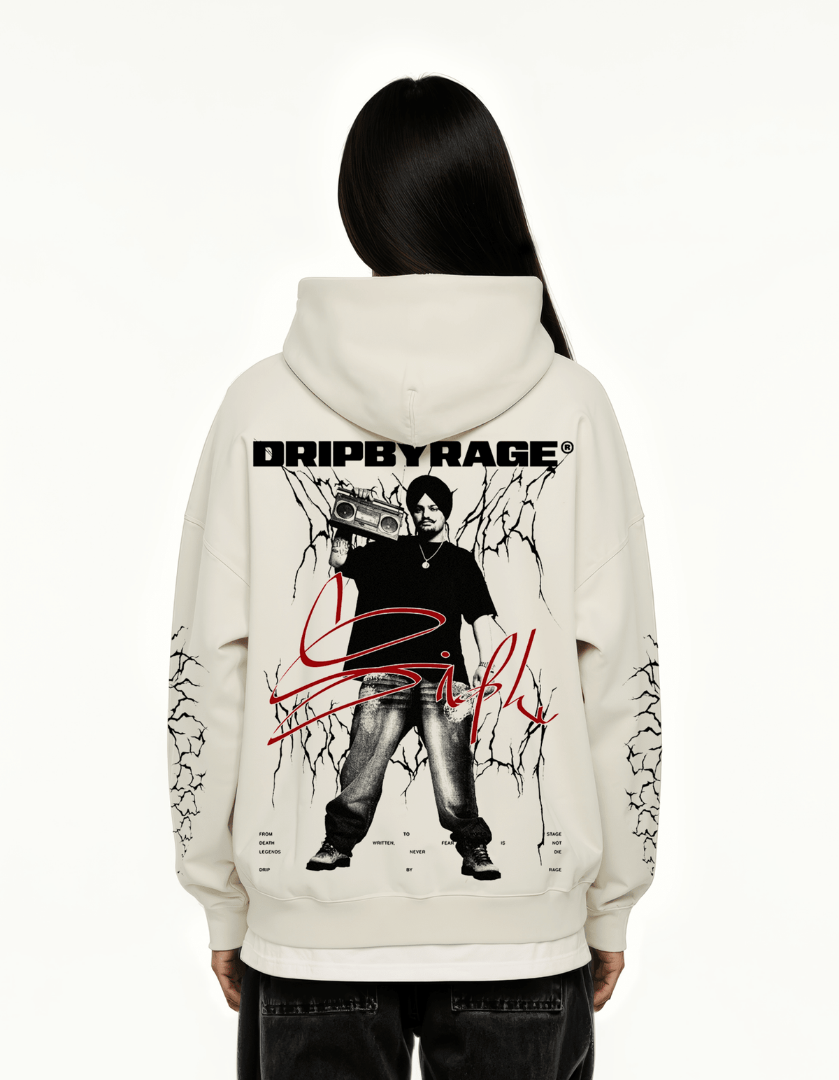 DEVIL SIDHU SUN FADED BOXY HOODIE - Drip by Rage