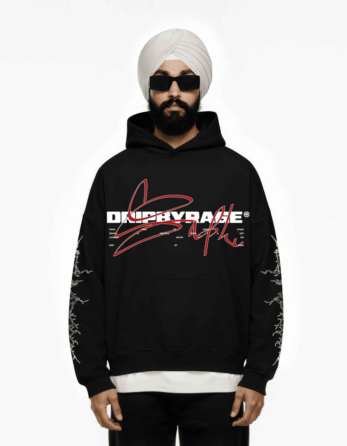 DEVIL SIDHU SUN FADED BOXY HOODIE - Drip by Rage