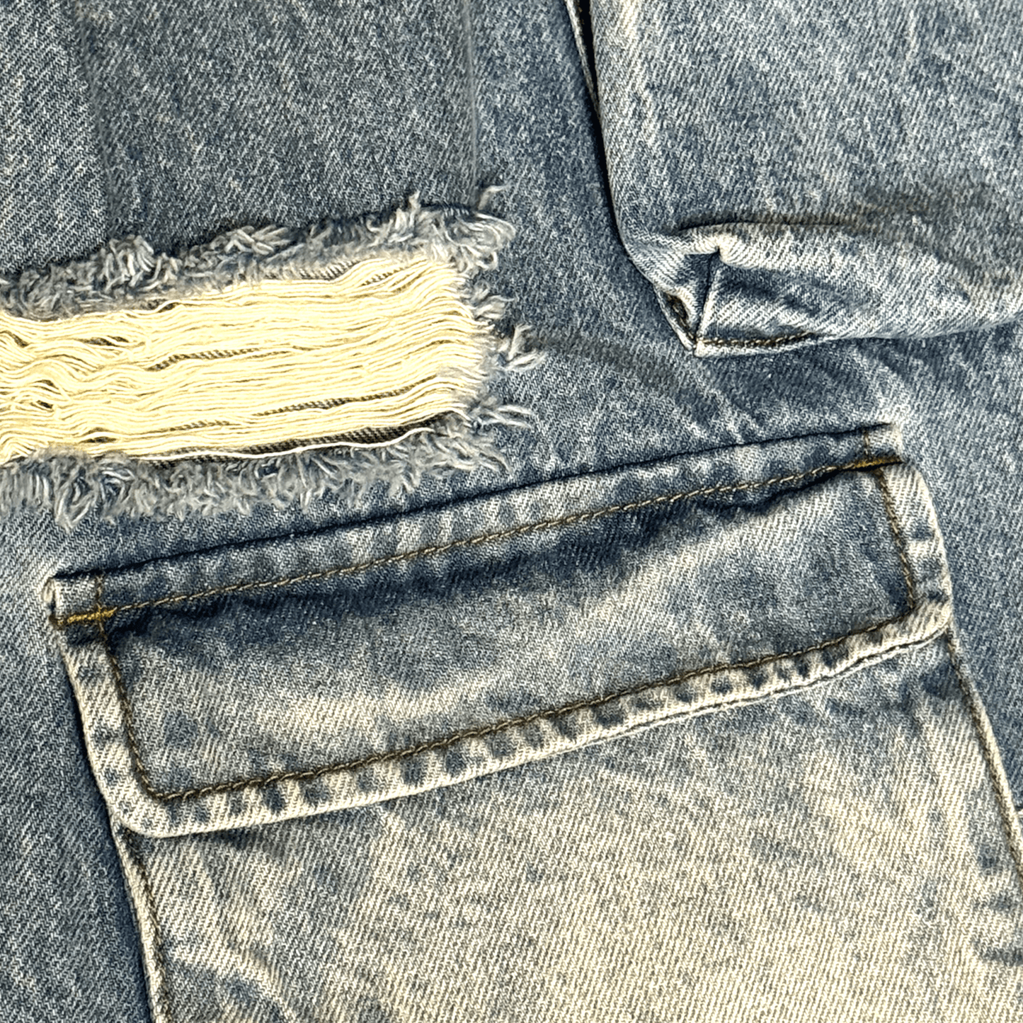 DISTRESSED CARGO DENIM - Drip by Rage