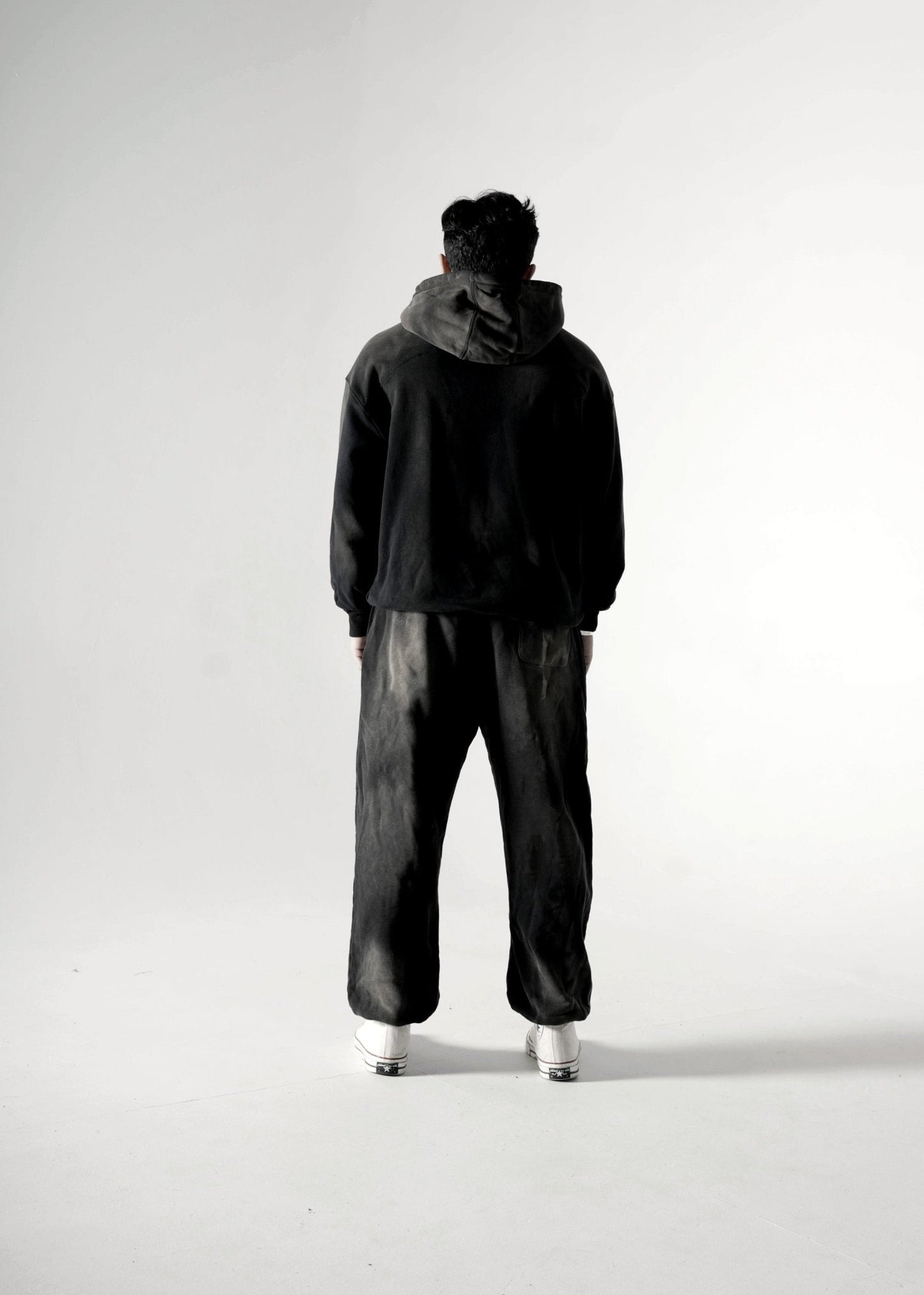DOABA OVERSIZED PREMIUM FADED HOODIE SMOKED BLACK - Drip by Rage