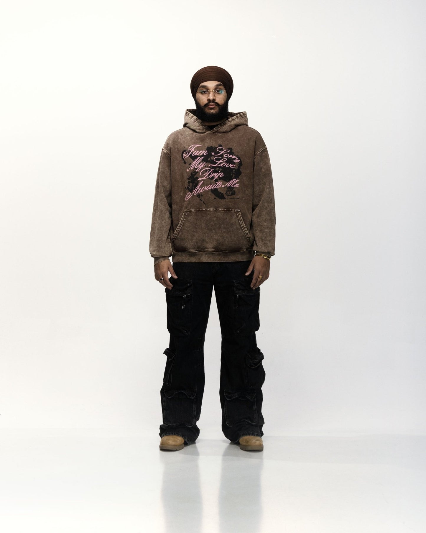 DRIP AWAITS ME OVERSIZED WASHED HOODIE - Drip by Rage