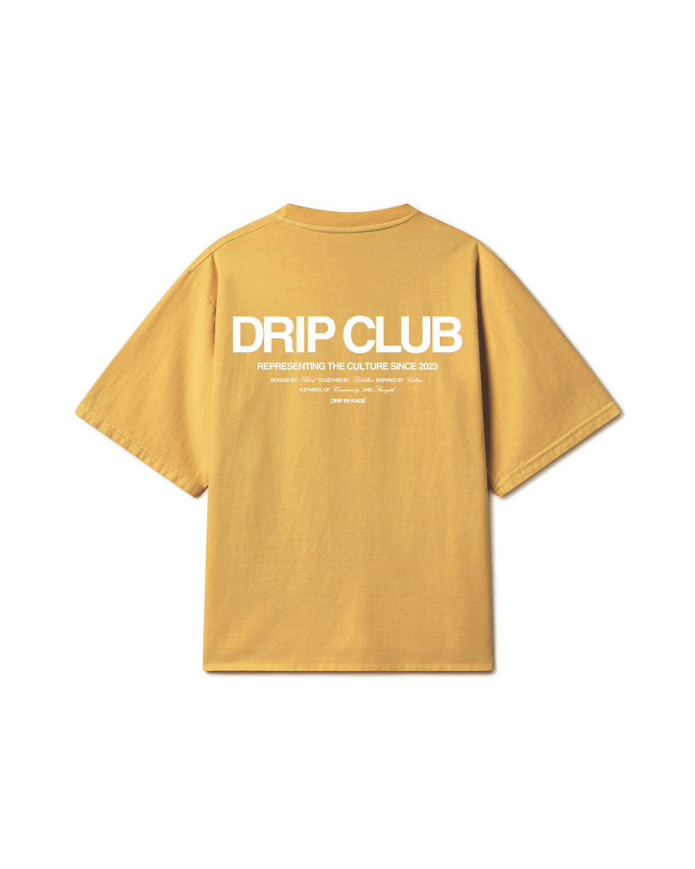 DRIP CLUB OVERSIZED FADED T-SHIRT YELLOW - Drip by Rage