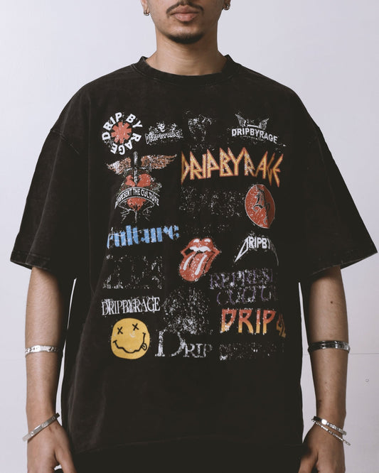 DRIP LOGOS OVERSIZED FADED T-SHIRT - Drip by Rage