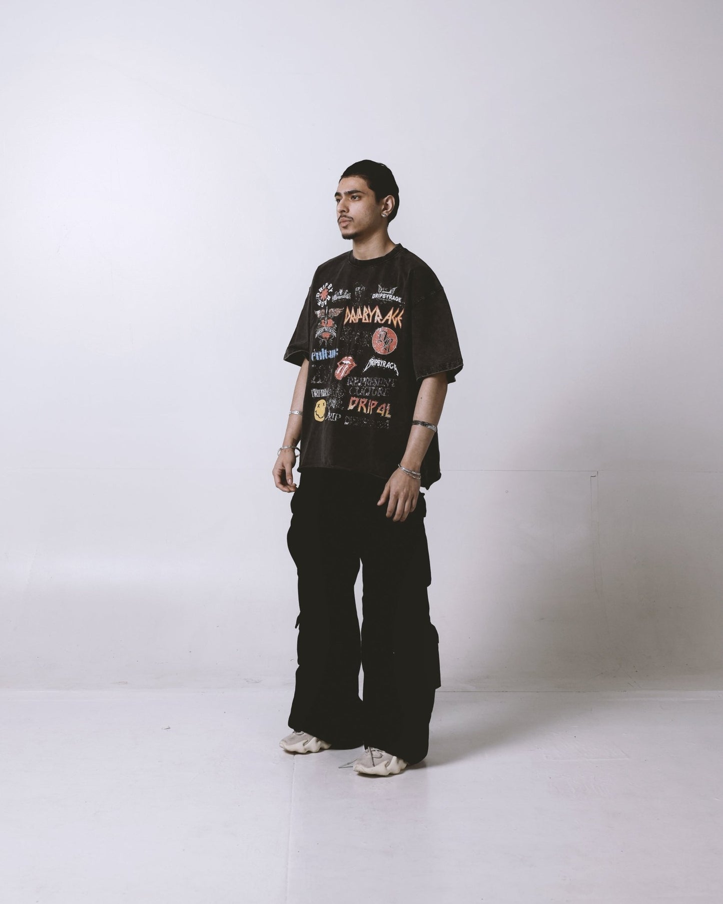 DRIP LOGOS OVERSIZED FADED T-SHIRT - Drip by Rage