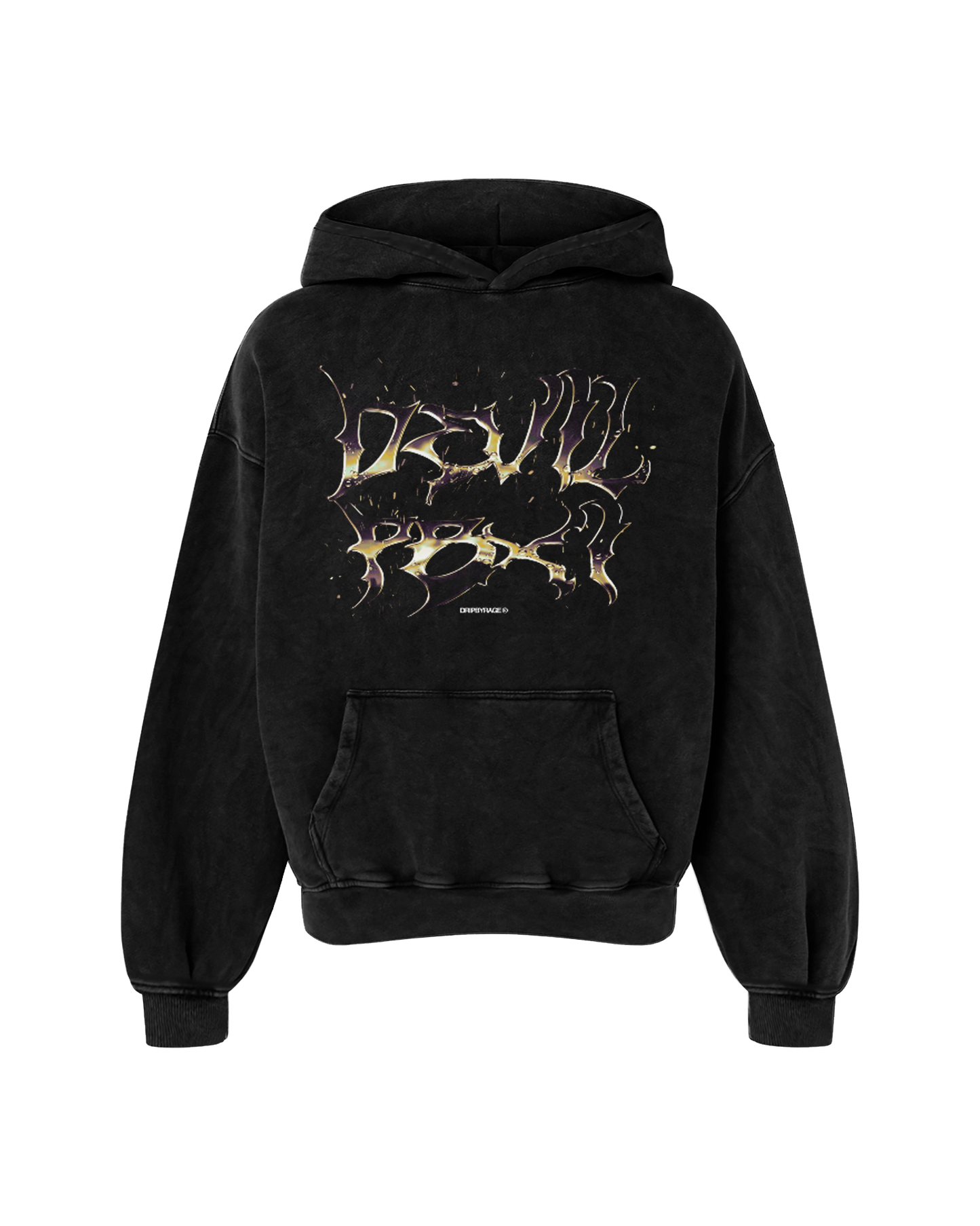 DEVIL PBX1 OVERSIZED FADED HOODIE