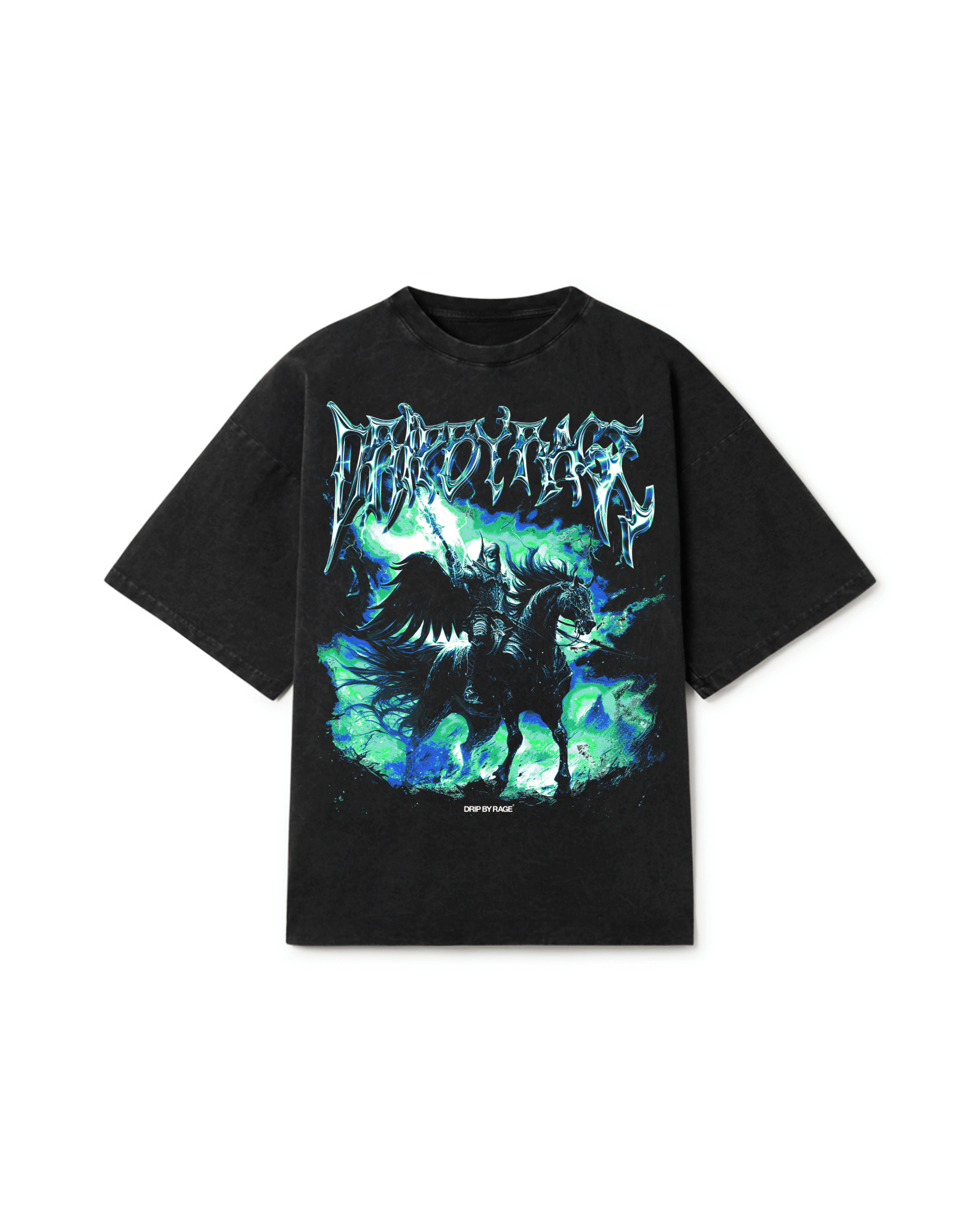 EMERALD SWORD OVERSIZED FADED T-SHIRT - Drip by Rage