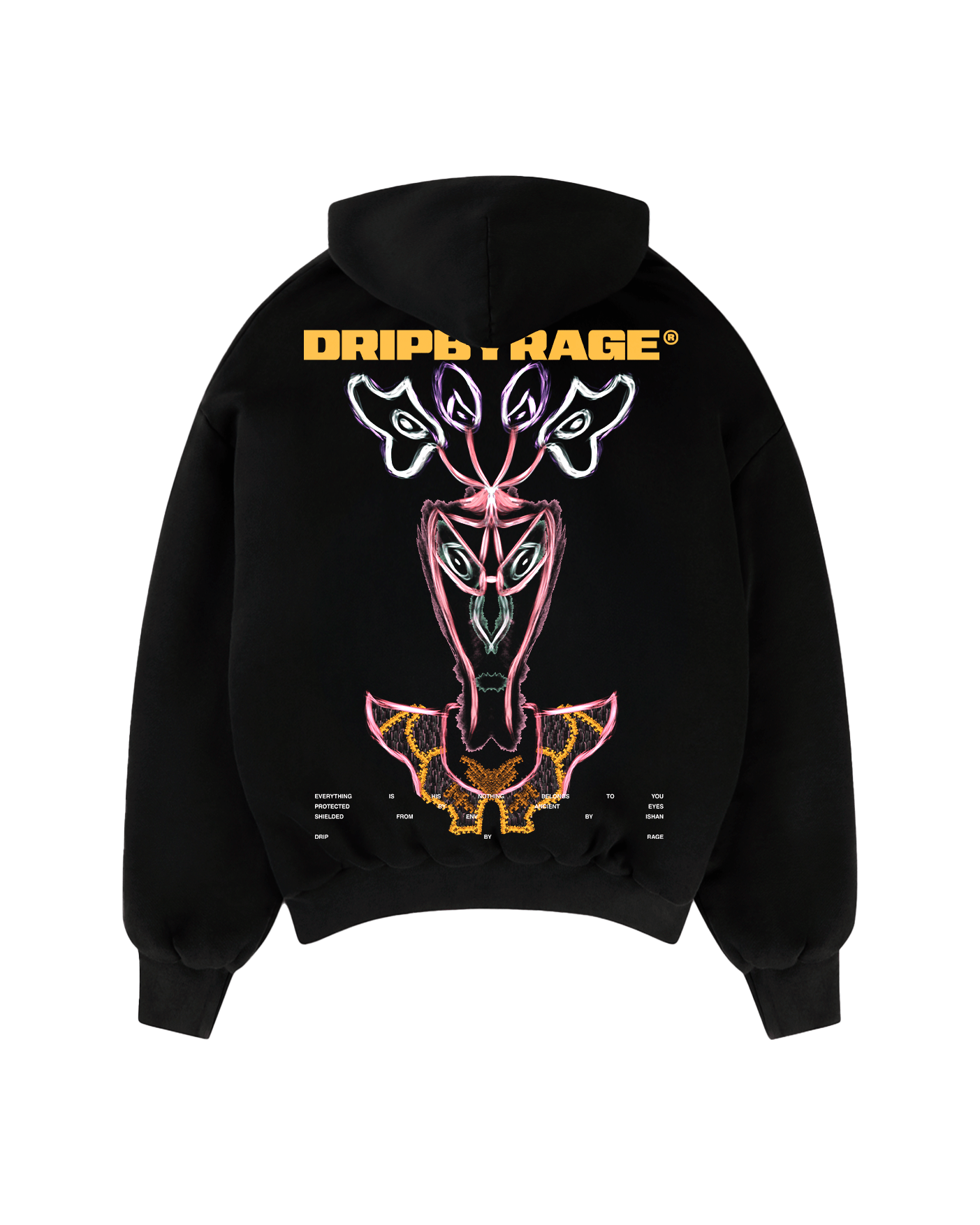 ENTITY SUN FADED BOXY HOODIE - Drip by Rage