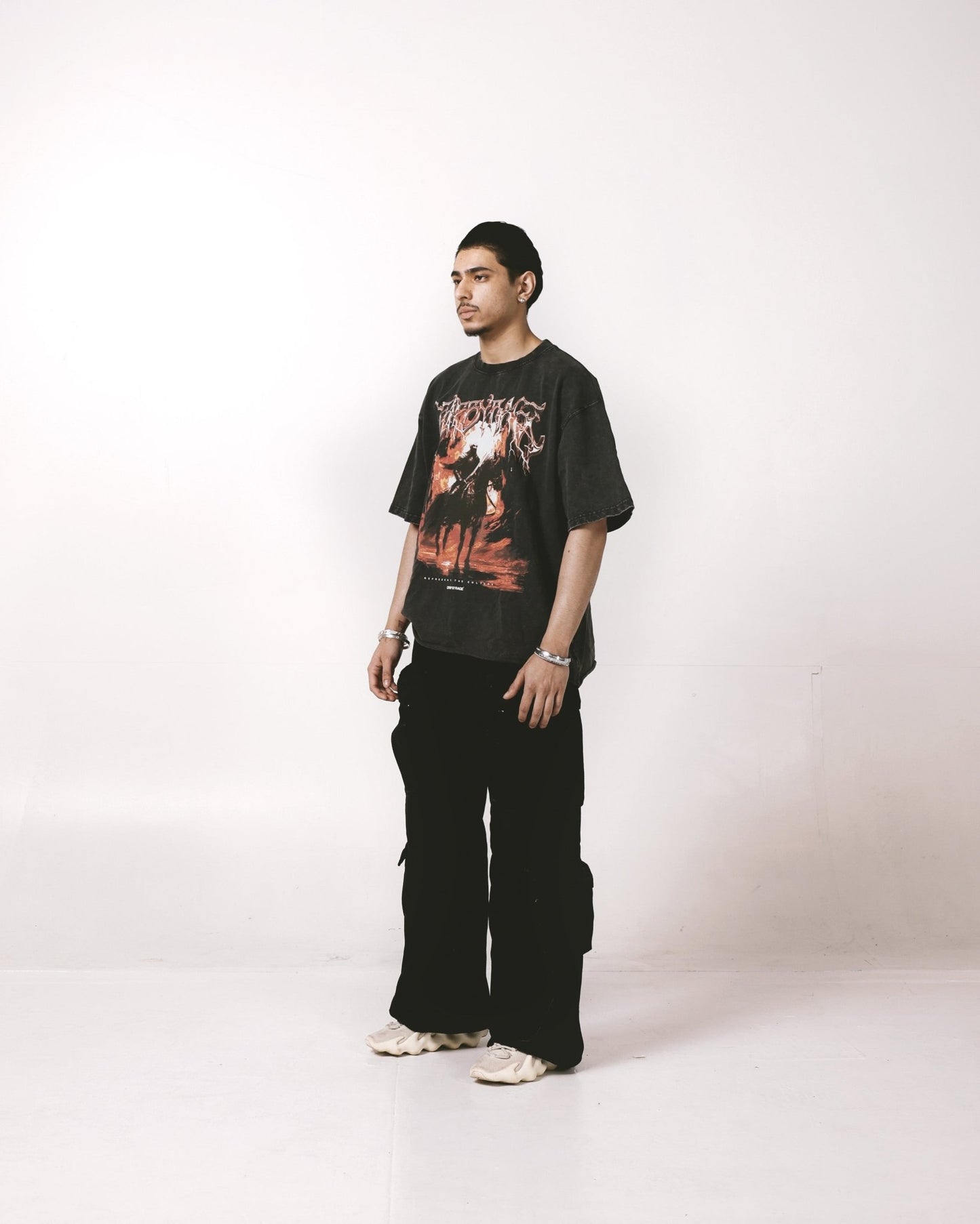 ETERNAL FLAME OVERSIZED FADED T-SHIRT - Drip by Rage