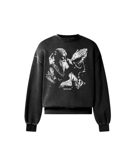 FAITH OVERSIZED FADED SWEATSHIRT - Drip by Rage