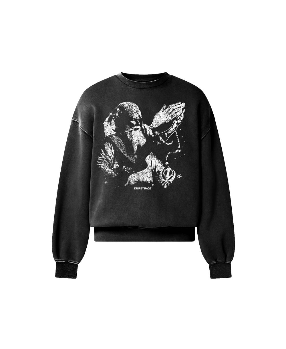 FAITH OVERSIZED FADED SWEATSHIRT - Drip by Rage