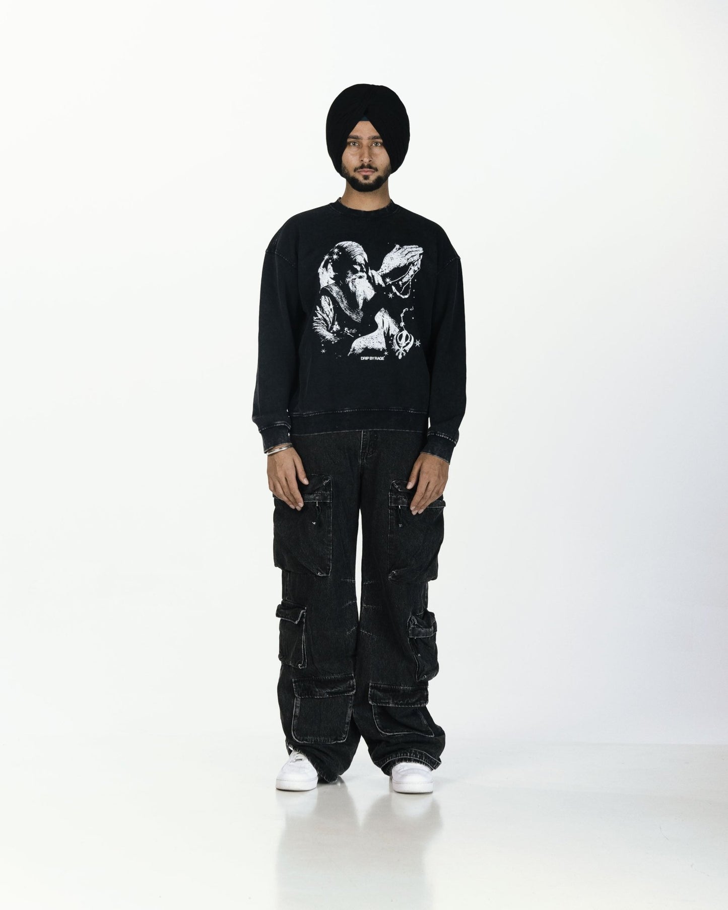 FAITH OVERSIZED FADED SWEATSHIRT - Drip by Rage