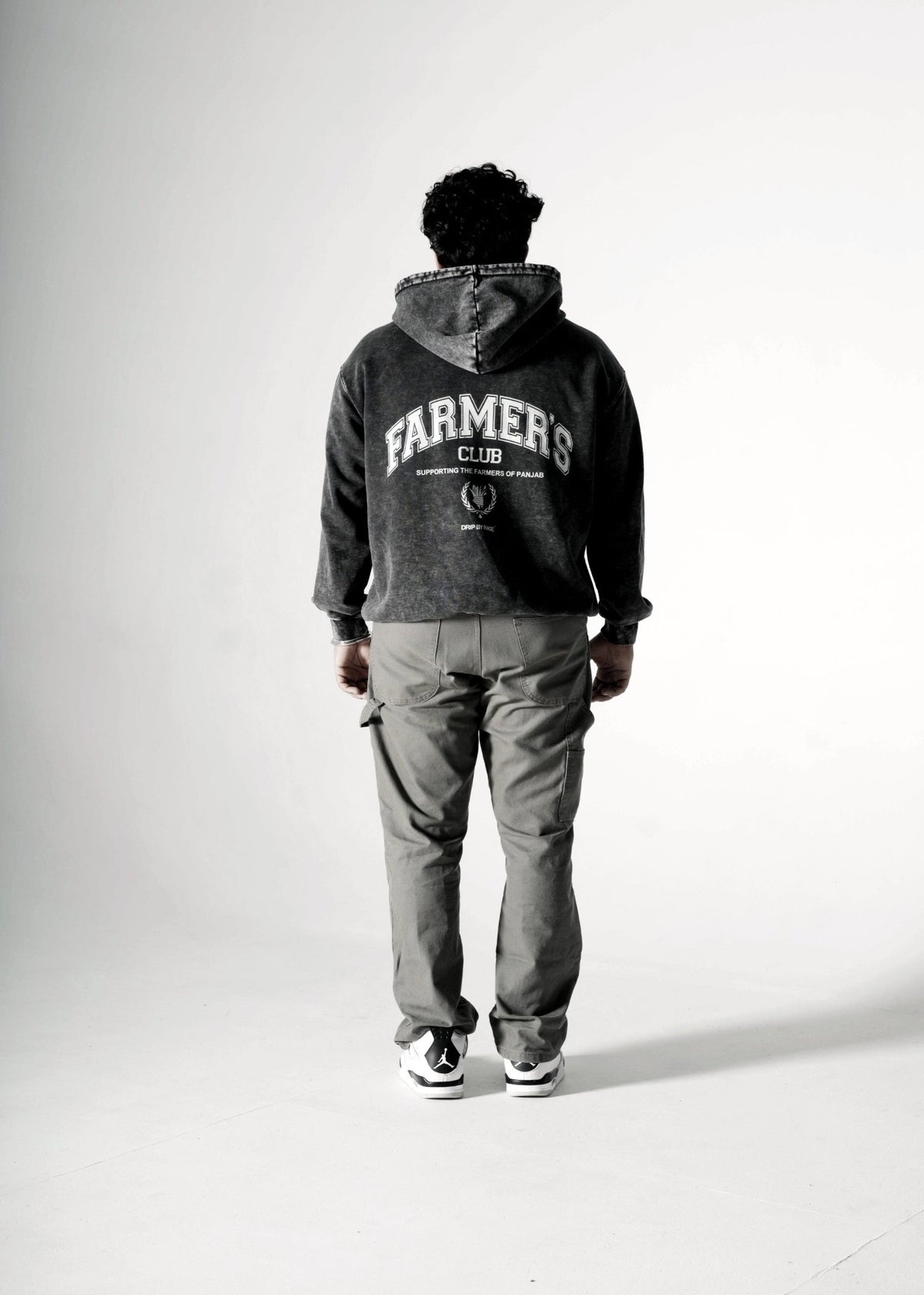 FARMERS CLUB OVERSIZED FADED HOODIE BLACK - Drip by Rage