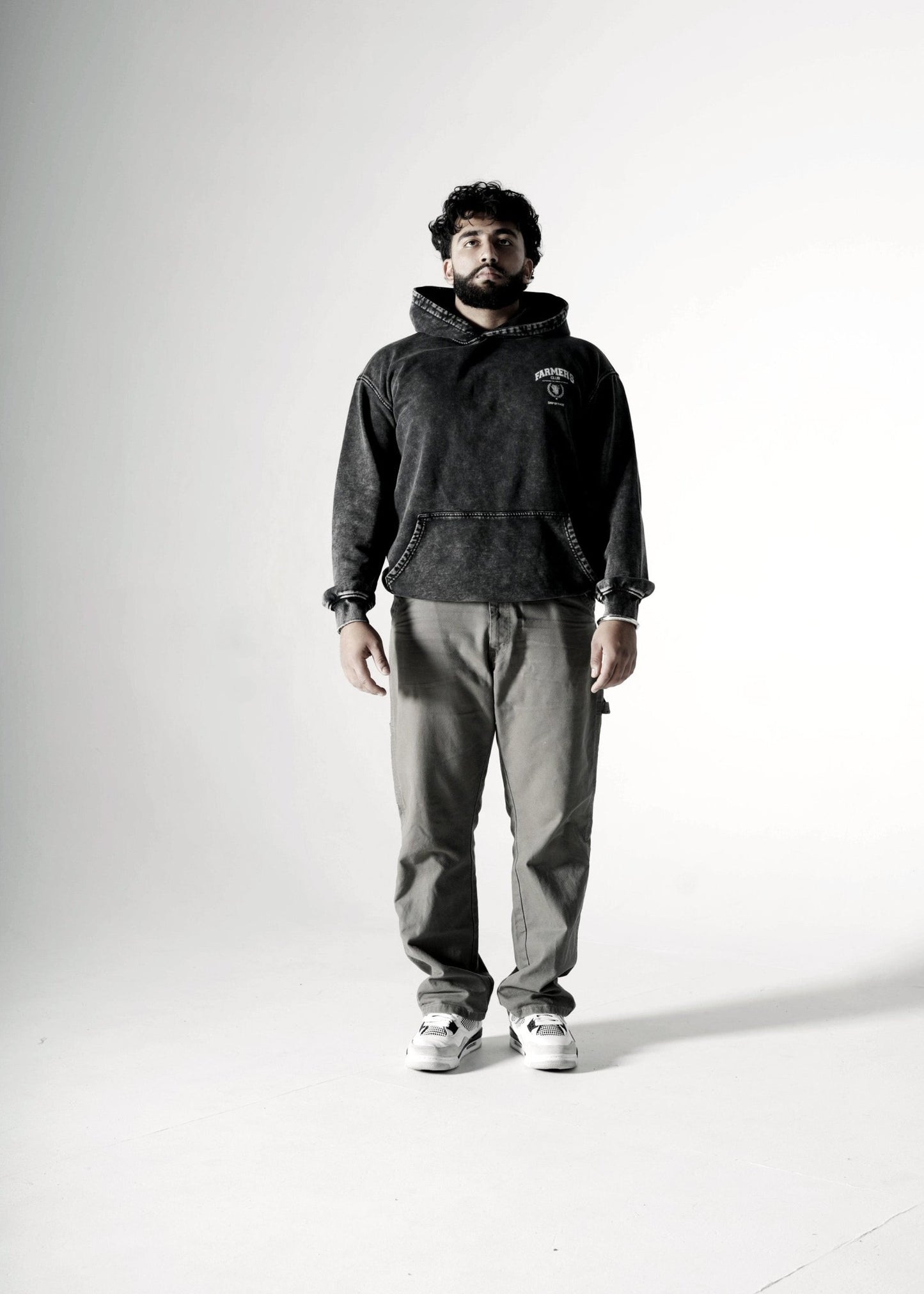 FARMERS CLUB OVERSIZED FADED HOODIE BLACK - Drip by Rage