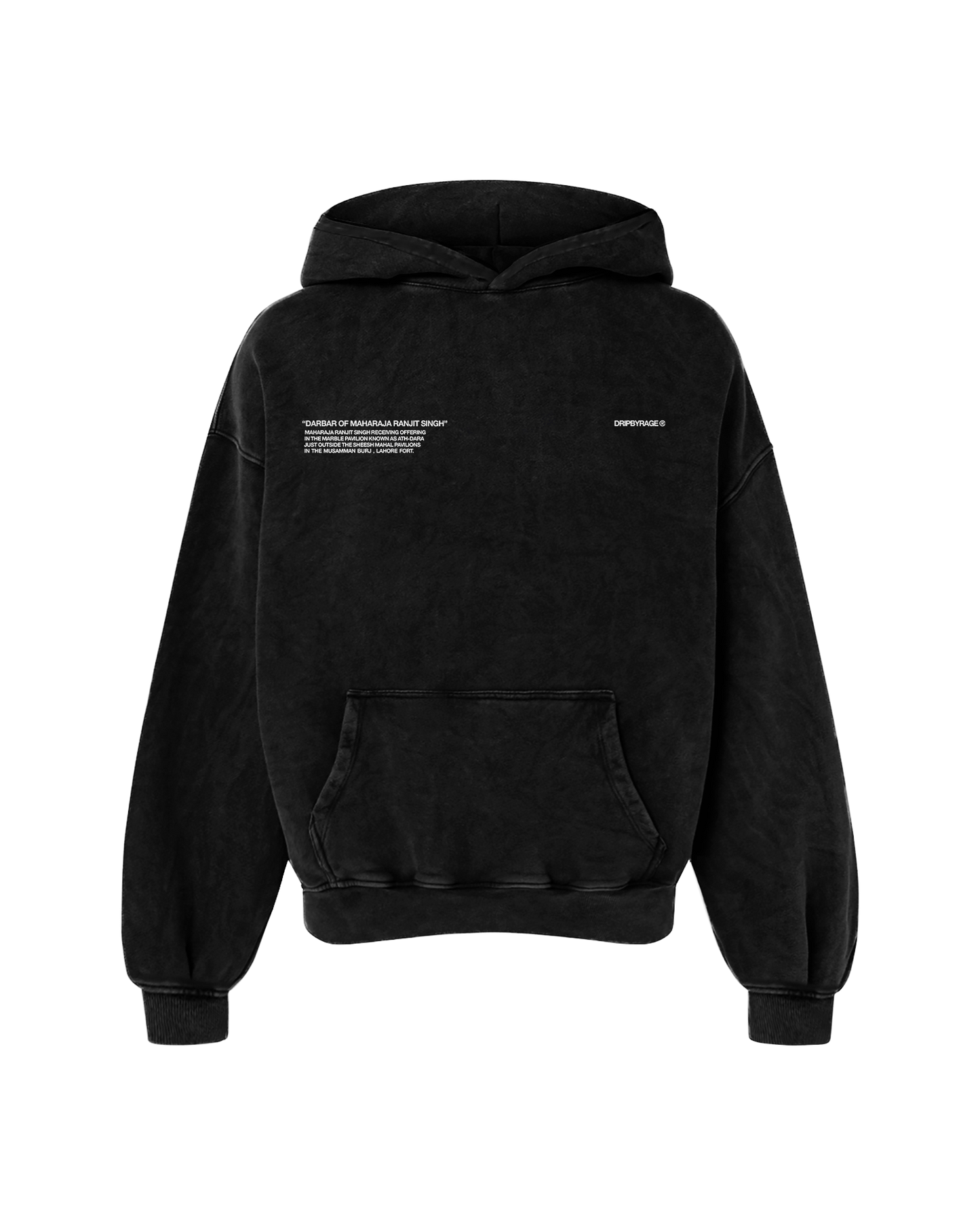 COURT OF LAHORE OVERSIZED FADED HOODIE BLACK