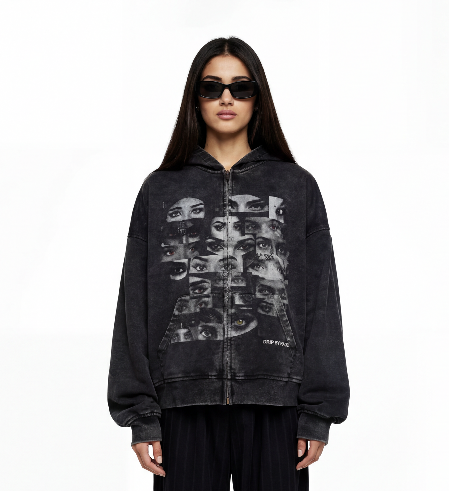 NAZAR FADED ZIP-UP HOODIE