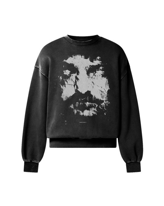EYES OF DEVIL OVERSIZED FADED SWEATSHIRT