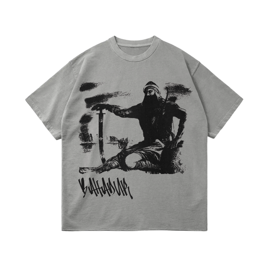 BAHADUR OVERSIZED FADED T-SHIRT GREY