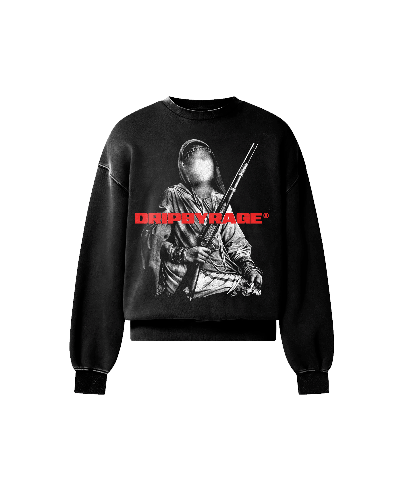 GANGSTER QUEEN FADED SWEATSHIRT - Drip by Rage