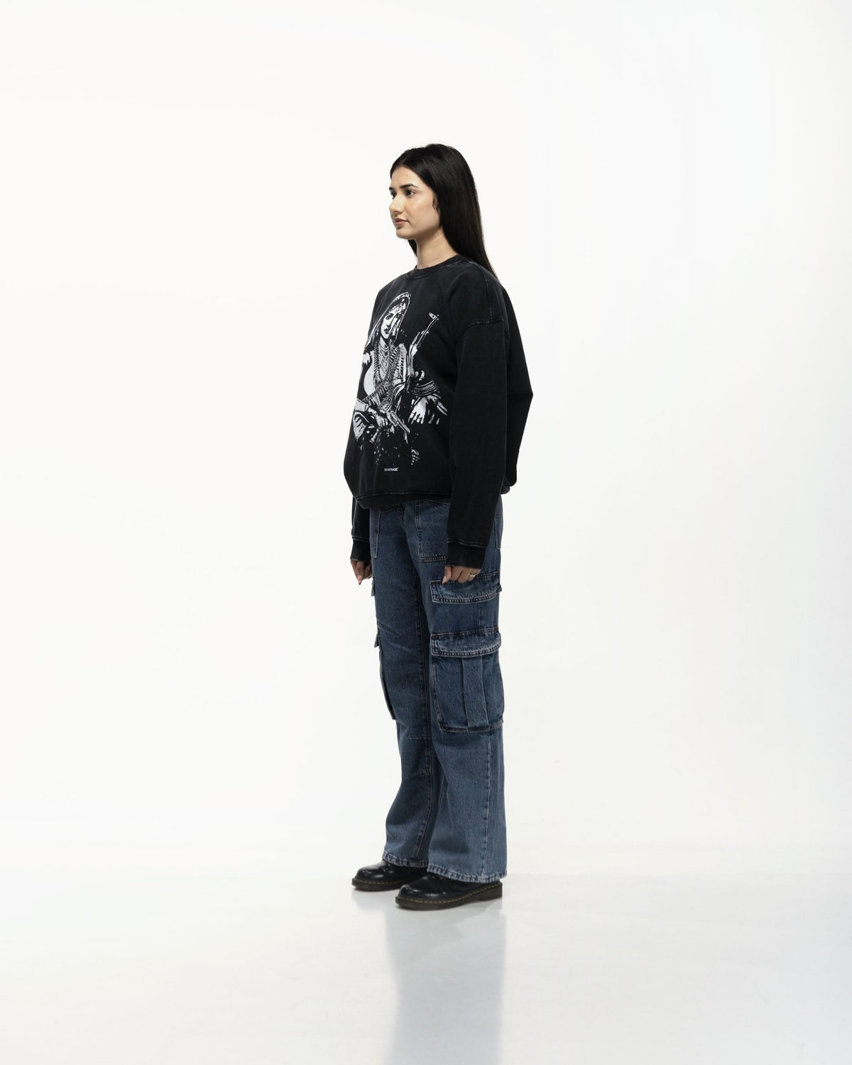 GANGSTER QUEEN II OVERSIZED FADED SWEATSHIRT - Drip by Rage
