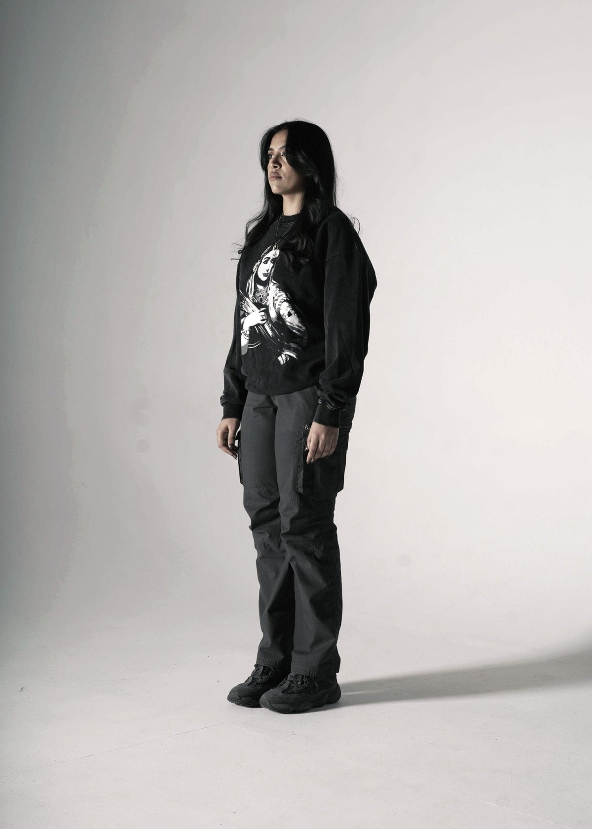 GANGSTER QUEEN OVERSIZED FADED SWEATSHIRT - Drip by Rage